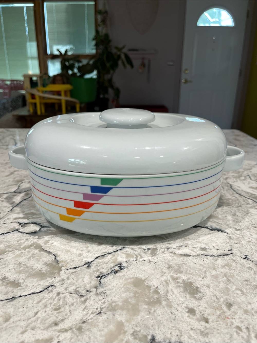 1980 Vintage Block SEXTET Harmony Rainbow Vista Alegre kitchenware pot lid - Picture 2 of 7